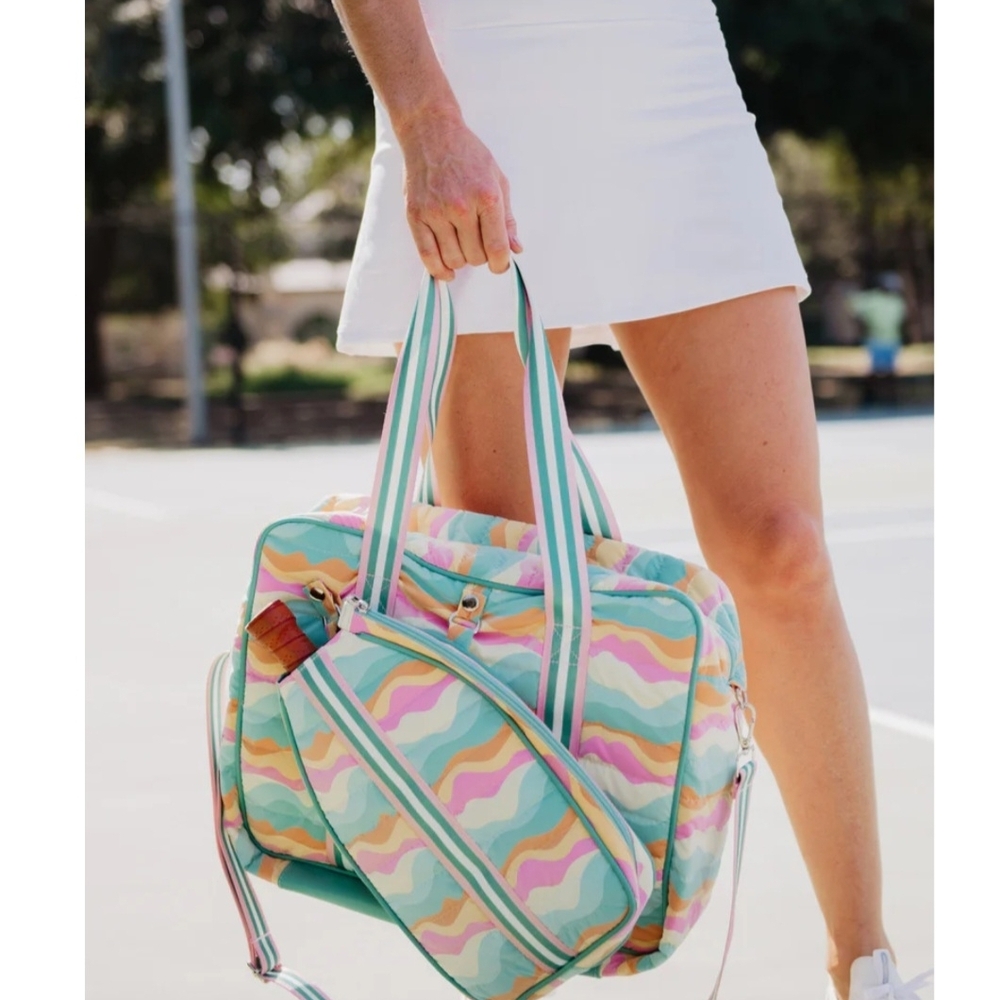 Katydid Multicolor Wave Laptop Case and Pouch